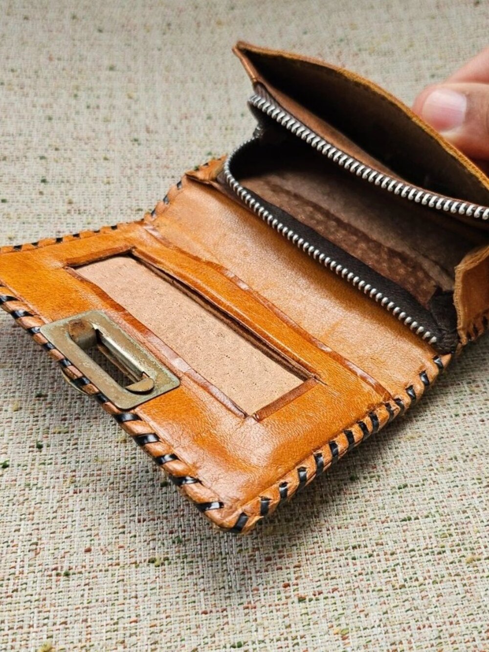 Mexico Handmade Wallet Genuine Leather Coin Puruse Card Holder Purse - Picture 11 of 12